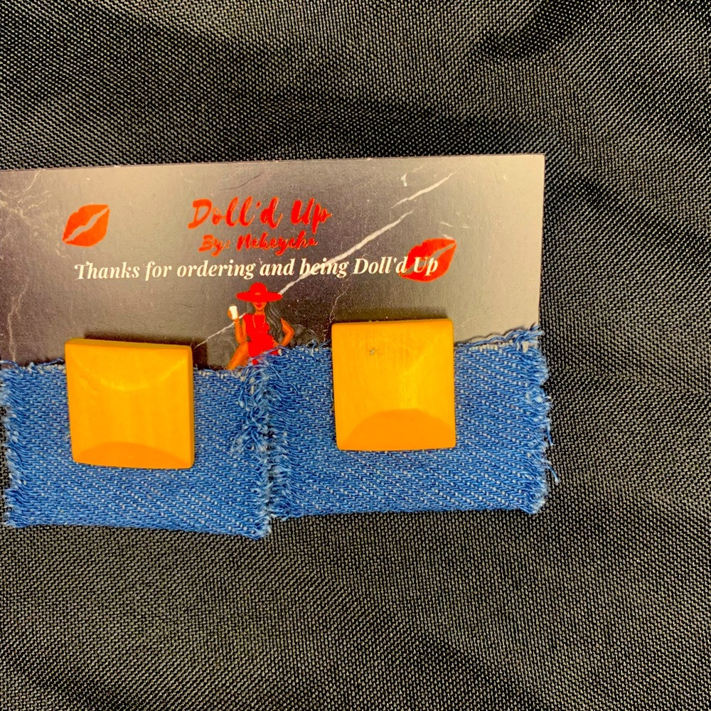 Denim earrings